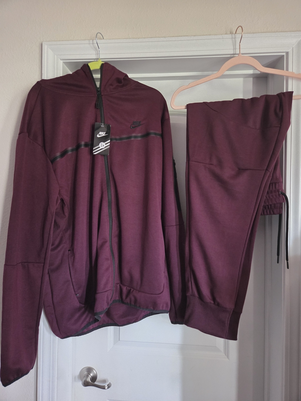 Nike Maroon Zip Hoodie and Joggers Set